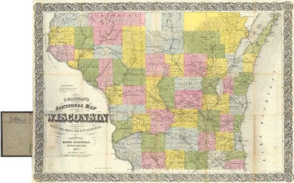 1858 map of WisconsinSource: Wisconsin Historical Images